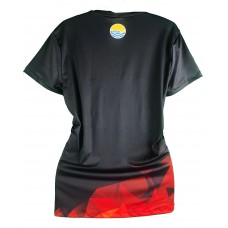 CAMISETA BEACH.ME FIRE W - PRETA E VERMELHA